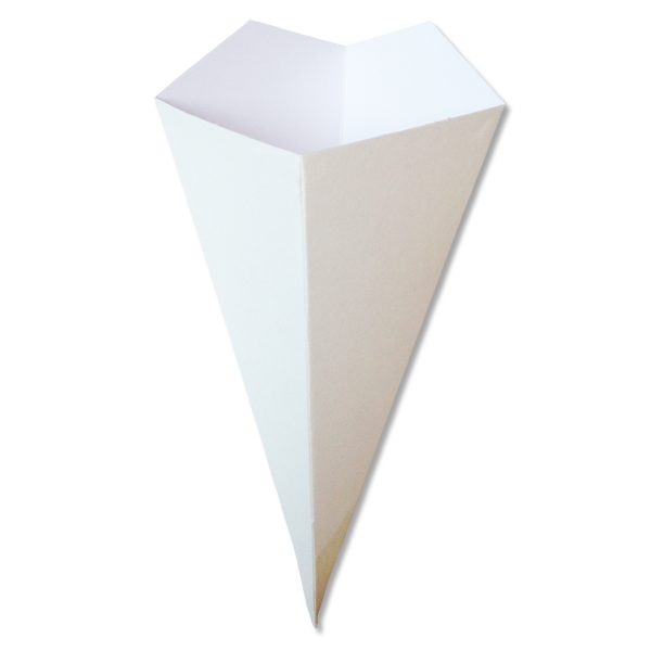 50x Brown Card Crepes Cones Non-drip Biodegradable Compostable 