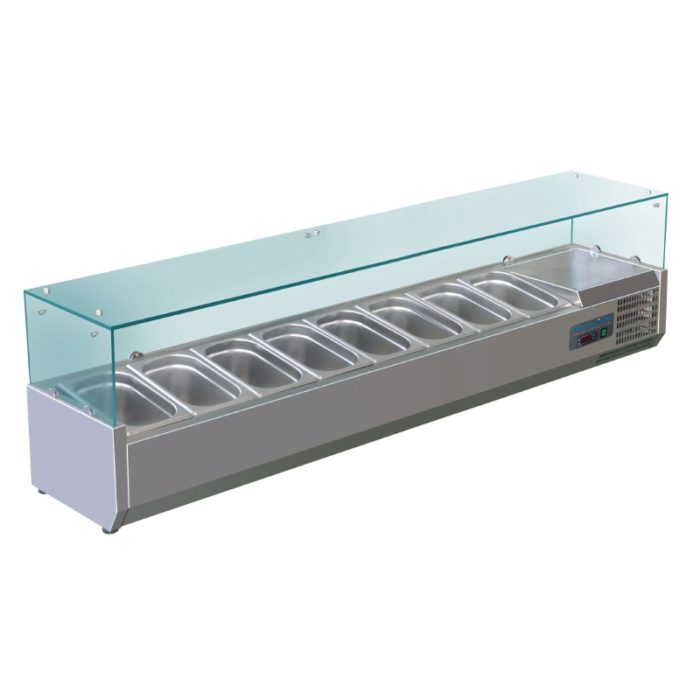 Polar Refrigerated Counter Top Servery Prep Unit 8x 1/4GN