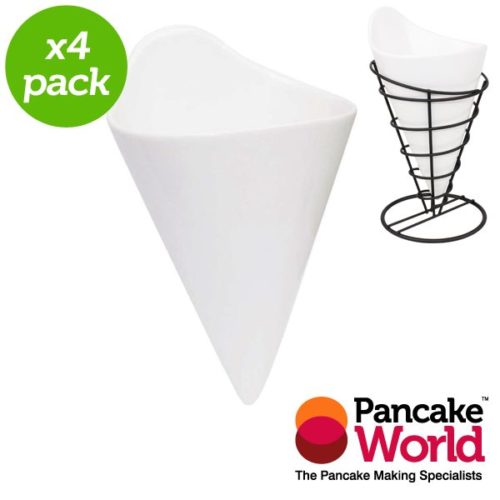 Porcelain Cone Insert - for Bubble Waffles (White)
