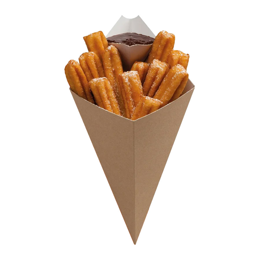 Medium Crepe / Churros Cone Holder with Sauce Corner